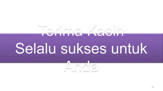 Terima Kasih
Selalu sukses untuk
Anda
28
 