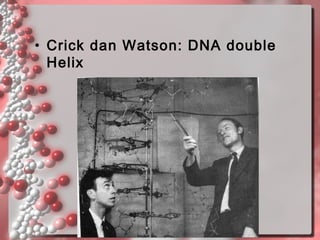 • Crick dan Watson: DNA double
Helix

 