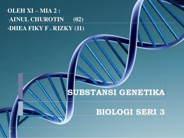 Presentasi Bab Substansi Genetika Kelas 12 Ipa Bab Substansi Genetika