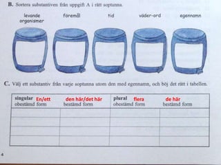 En/ett

den här/det här

flera

de här

 