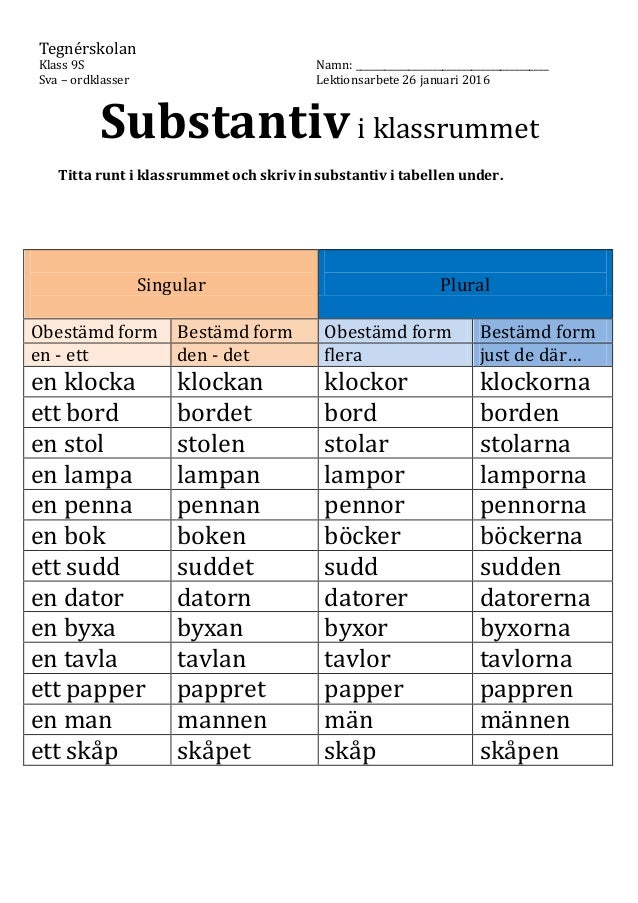 Substantiv
