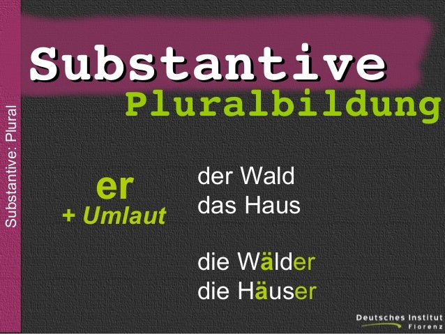 Substantive Pluralbildung