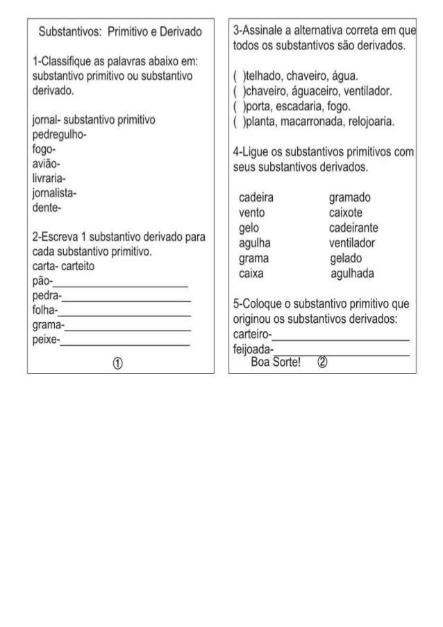 Substantivo derivado de chuva