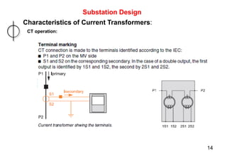 Substation Design
Characteristics of Current Transformers:
CT operation:
14
 