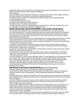 Substation lightning protection and earthing standard(august 2019) | PDF
