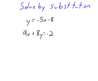 Substititution example slides