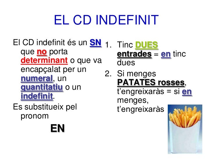 Substitució pronominal cd ci
