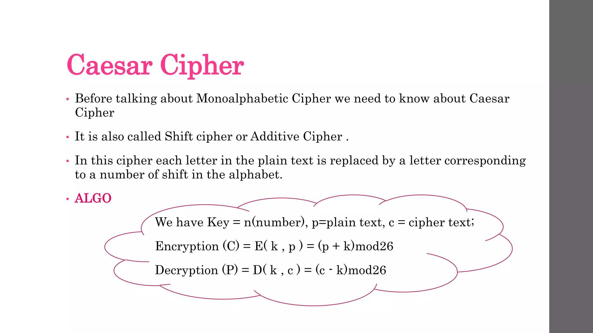 Substitution cipher and Its Cryptanalysis | PPT