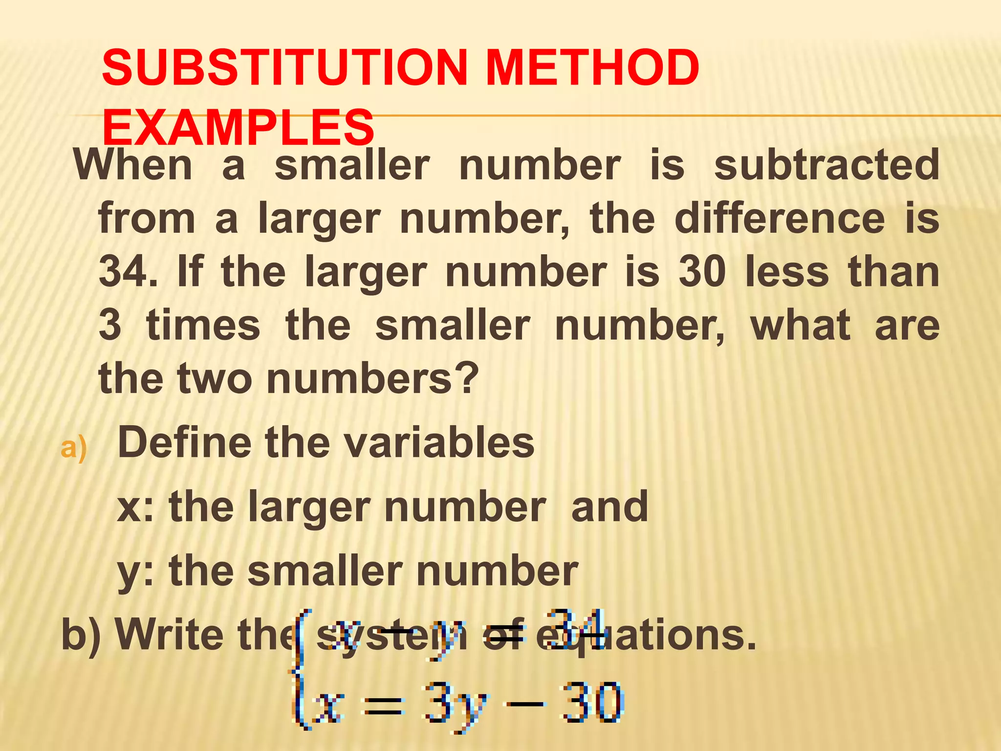 Substitution method | PPTX | Physics | Science