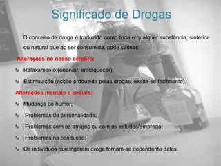 alertar para as consequênciasdas mesmas,