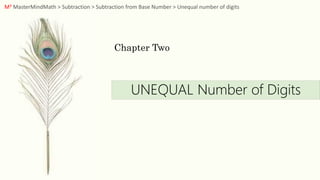 Chapter Two
UNEQUAL Number of Digits
M3 MasterMindMath > Subtraction > Subtraction from Base Number > Unequal number of digits
 