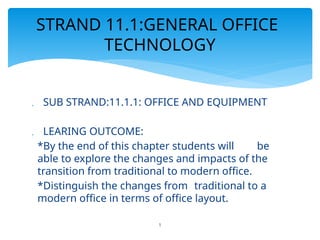sub strand 1 lesson two.pptx office & equipment | PPT