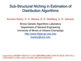 Sub-Structural Niching in Estimation of Distribution Algorithms