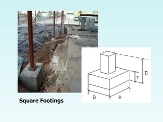 Square Footings
 