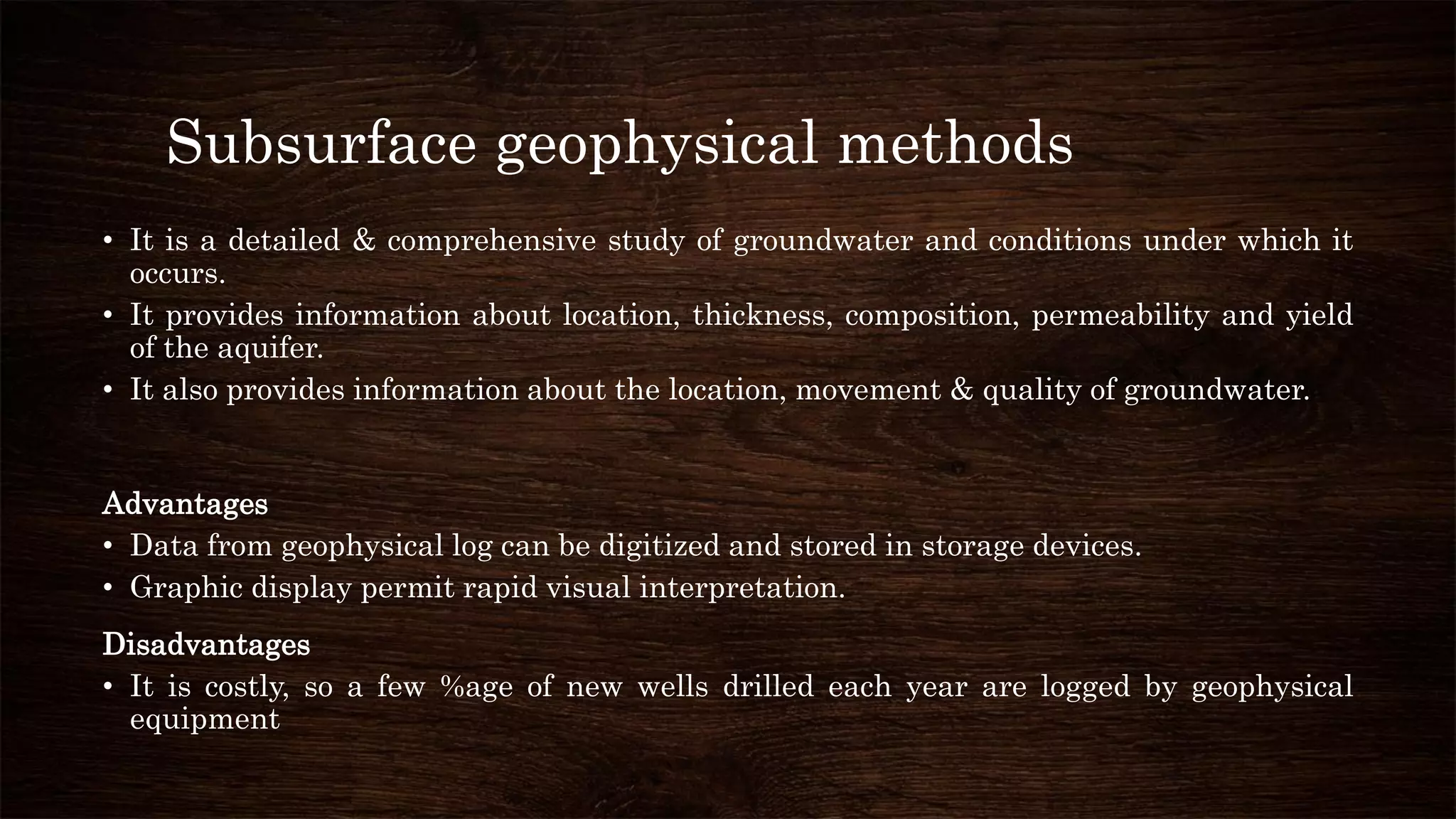 Subsurface geophysical methods | PDF