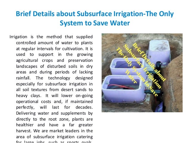 subsurface irrigation cost