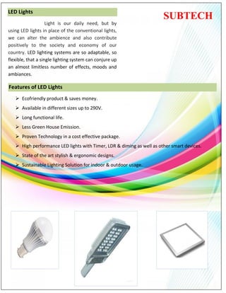 Subtech:Automatic Changeover,ACCL, AMF Panel, Motor Starter etc. | PDF