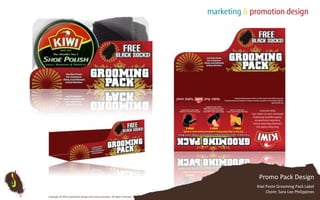 Promo Pack DesignKiwi Paste Grooming Pack Label Client: Sara Lee PhilippinesCopyright © 2010 Subterfuse Design and Communication. All rights reserved.