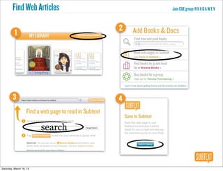 Find Web Articles         Join CUE group: R X A Q A W E V




                         search



Saturday, March 16, 13
 
