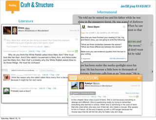 Craft & Structure                   Join CUE group: R X A Q A W E V
                                             Informational

                    Literature




Saturday, March 16, 13
 