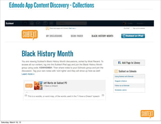 Edmodo App Content Discovery - Collections




Saturday, March 16, 13
 