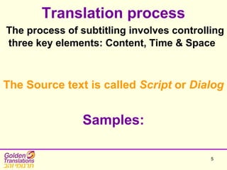 Subtitling Methods Subtitling (English) | PPT