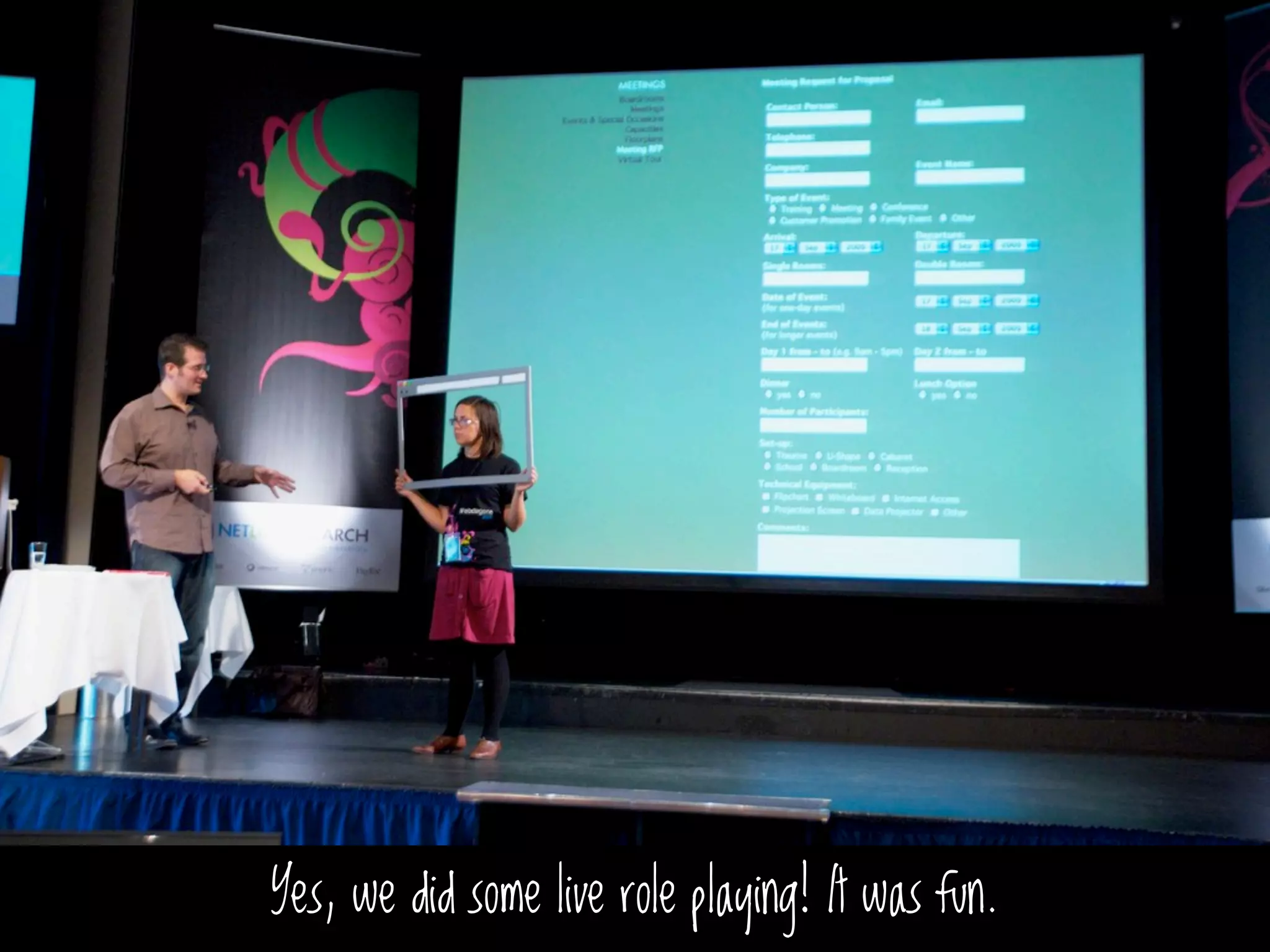 Yes, we did some live role playing! It was fun.
 