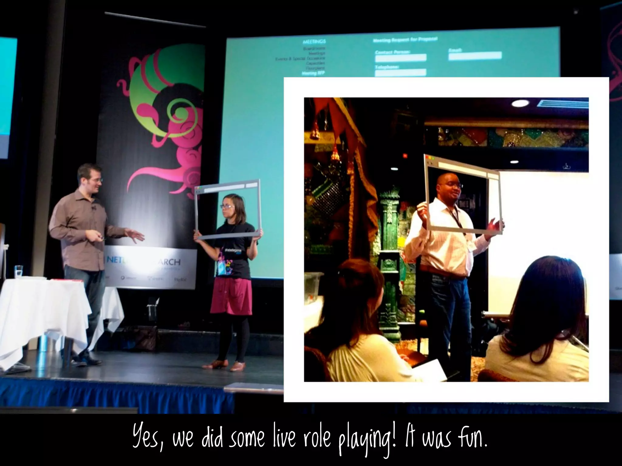 Yes, we did some live role playing! It was fun.
 