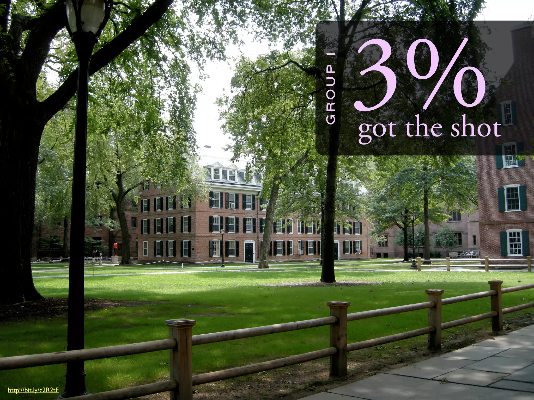 3%

                       GROUP 1
                                 got the shot




http://bit.ly/c2R2tF
 