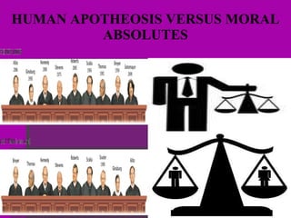 HUMAN APOTHEOSIS VERSUS MORAL ABSOLUTES 