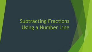 Subtracting Fractions
Using a Number Line
 