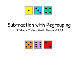 Subtraction with Regrouping
3rd
Grade Indiana Math Standard 3.2.1
 