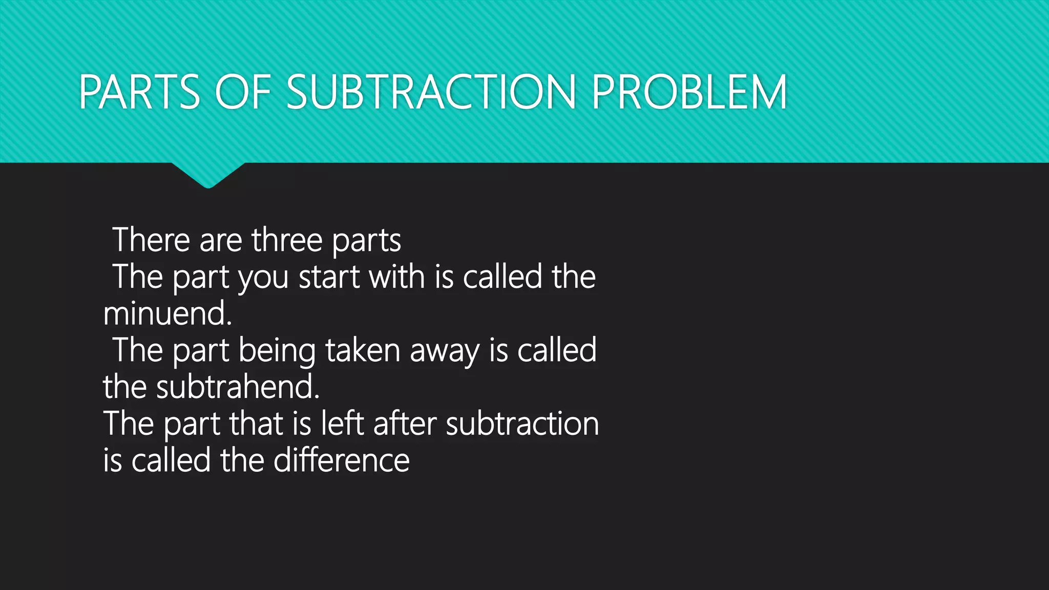 Subtraction