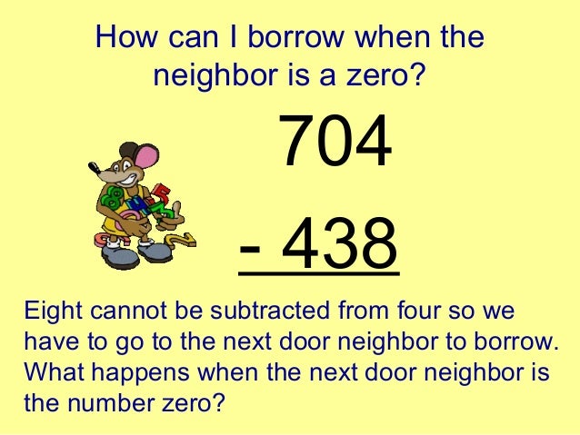 Subtraction across a zero 5th c