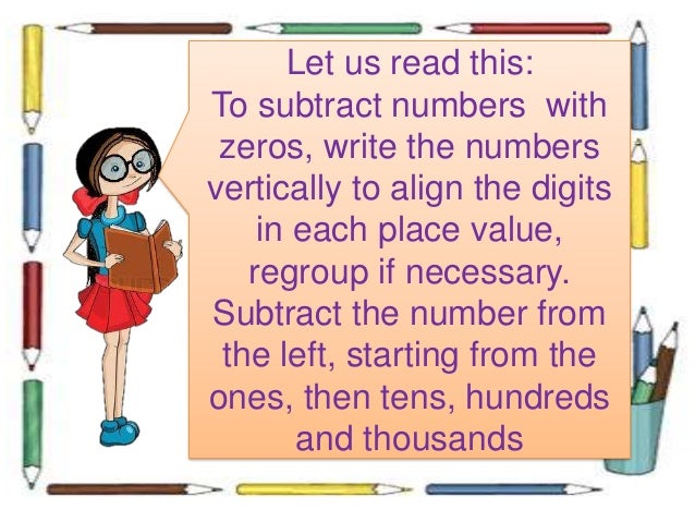 Subtraction with zeros