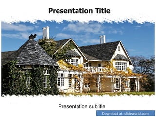 Presentation Title Presentation subtitle Download at: slideworld.com 