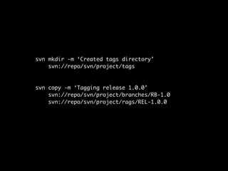 Subversion Best Practices