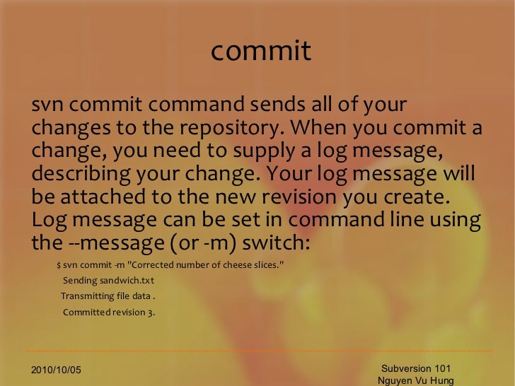 subversion best practice