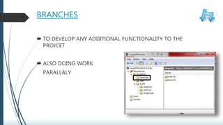 BRANCHES
 TO DEVELOP ANY ADDITIONAL FUNCTIONALITY TO THE
PROJCET
 ALSO DOING WORK
PARALLALY
 