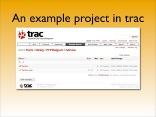 An example project in trac
 