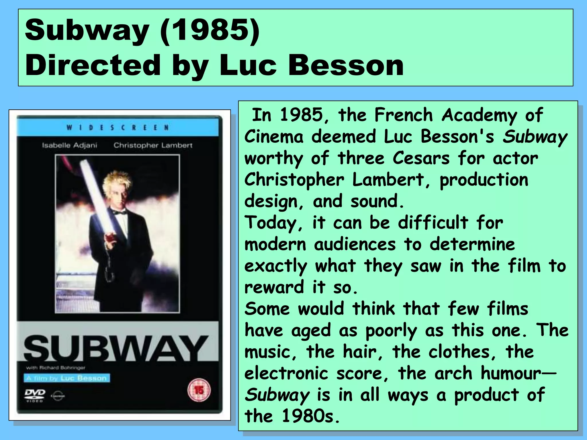 Subway 1985 [2012] | PPTX