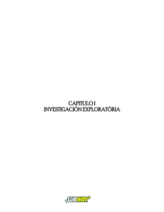 CAPITULO 1
INVESTIGACIÓN EXPLORATÓRIA
 