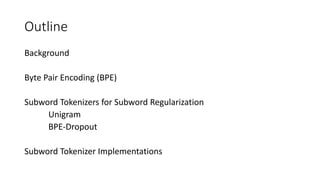 Subword tokenizers | PPTX