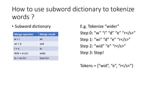 Subword tokenizers | PPTX