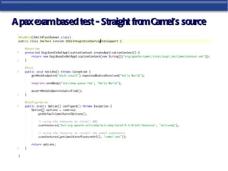A pax exam based test - Straight from Camel’s source
 