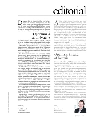 FOTOS:GETTYIMAGES
W
ährend viele Branchen immer noch einen Konjunkturab-
schwung spüren, ist der Bereich der Umwelttechnologie im
Wachsen begriffen. Laut einer aktuellen Studie des Lebens-
ministeriums beträgt das Wachstum in Österreich jährlich 12 Prozent.
Während EU-weit rund 3,5 Millionen Menschen in diesem Sektor tätig
sind,zählendie„GreenJobs“,alsoBerufeimBereichderumweltbezogenen
Dienstleistungen und erneuerbaren Energien,rund 179.000 Beschäftigte
in Österreich. Da die EU bis zum Jahr 2020 eine Erhöhung des Anteils
erneuerbarer Energieträger fordert, werden gerade im Bereich der er-
neuerbaren Energien und der thermischen Gebäudesanierung zukünftig
neue Beschäftigungen entstehen. So rechnet Umweltminister Nikolaus
Berlakovich mit 75.000 neuen „Green Jobs“,EU-Kommissionspräsident
José Manuel Barroso versprach unlängst sogar EU-weit bis zu 2,8 Mil-
lionen neue Jobs in diesem Sektor bis zum Jahr 2020.
Wachstumsmotor Export
Die Branche ist in Österreich zwar geprägt durch Klein- und Mittel-
betriebe, diese haben aber am Weltmarkt lukrative Nischen gefunden.
Rund zwei Drittel der Umsätze von
6 Milliarden Euro erwirtschaftet die
österreichische Umwelttechnikbran-
cheimExport.SchwerpunktederEx-
portinitiativesinddieMärkteMittel-,
Ost-undSüdeuropa,aberauchRuss-
landunddieGUS-Staaten.Aufgrund
des Erfolges in Osteuropa wurde die
Initiative auf die Erschließung ferner
Märkte wie China, die Vereinigten
Arabischen Emirate oder die USA
ausgeweitet.Um für die Expansion und Internationalisierung vorbereitet
zu sein,haben sich bereits zahlreiche Firmen zu Investitionen im Rahmen
von Joint Ventures, zur Gründung von Tochterunternehmen oder zum
Gang an die Börse entschlossen.
Eine Wachstumsdynamik dieses Ausmaßes erfordert nicht nur hoch-
qualifizierte Fachkräfte, sondern auch erfahrene Führungskräfte, die in
der Lage sind, Unternehmenswachstum professionell zu managen.
Deﬁzite bei Managementkompetenzen
Vielfach stehen Gründer von klein- oder mittelständischen Unternehmen
beiExpansionsschrittenvorderFrage,obsieihrWachstumorganisch,aus
sich heraus bewerkstelligen,ob sie sich Kapital von außen holen oder sich
einenstrategischenInvestorsuchen,derdasWachstumbeschleunigt.Inden
beiden letzteren Fällen stoßen Gründer oft an ihre persönlichen Grenzen:
Siesindzwarprodukttechnischhochinnovativundkompetent,weisenaber
managementtechnischeDefiziteauf.DieGründerundTop-Führungskräfte
derUmwelttechnik-Brancheverfügenübereineweitgeringerausgeprägte
Ergebnis-undKundenorientierungalsihreKollegeninanderenBranchen.
Zu diesem Ergebnis kam das Management-Beratungsunternehmen Egon
Zehnder International in einem kürzlich durchgeführten Management-
Appraisal in diesem Sektor.Während für die oberste Führungsebene die
hohe technische Fachkompetenz und Marktexpertise im Mittelpunkt
stehen,lässt sie strategische Orientierung vermissen.Weiters herrscht bei
den überwiegenden Einzelkämpfer-Typen auch keine große Bereitschaft
zurTeamorientierung.DiesestarkeDiskrepanzzuErgebnissenausanderen
Branchen verleiten die Berater zu der Überlegung, dass Gründer-CEOs
oftmals die besseren CTOs wären. „Gründer sollten das tun, was sie am
liebsten tun.Sie sind technische Experten und haben eineVision.Oft ist es
fürdenGründerratsamer,sichzwarweiterhinumdietechnischenBelange
zu kümmern, das Management jedoch abzugeben an einen erfahrenen
Manager, der den strukturierten Organisationsaufbau im Rahmen der
Unternehmensentwicklung übernimmt“, meint Lars Maydell von Egon
Zehnder International.
Verschiedene Welten
Allerdings ist Maydell auch davon überzeugt, dass nicht alle Versuche
gelingen, die Aufgaben zwischen dem Gründer und einem CEO, der die
strategische Gesamtführung des Unternehmens übernimmt, oder einem
W
hile many sectors are
still experiencing an
economic downturn,
the environmental technology
sector is growing. According to a
recentstudybytheMinistryofLife,
Austria has a 12-percent growth
each year. While 3.5 million peo-
ple work in this sector throughout
Europe,Austriahasabout179,000
people in ‘green jobs’; that is, jobs
within the sector of environmen-
tal services and renewable energy.
Because the EU demands an incre-
ase in the percentage of renewable
energy sources by 2020, new jobs
will be created in the future in the
renewable energy sector and ther-
mal refurbishment especially. The
Minister for Environment, Niko-
lausBerlakovich,anticipates75,000
new ‘green jobs’; EU Commission
President José Manuel Barroso re-
cently even promised 2.8 million
new jobs in this sector throughout
Europe by 2020.
Exports as a driving force
for growth
In Austria, this sector may be de-
fined by small and medium-sized
enterprises, but these have found
lucrative niches in the global mar-
ket. The Austrian environmental
technology sector generates about
twothirdsofits6-billion-euroturn-
over through exports. The main
focus of the export initiative is on
themarketsofCentral,Easternand
Southern Europe, but also Russia
and the CIS states. Owing to its
success in Eastern Europe, the ini-
tiativehasbeenexpandedtoinclude
overseasmarketssuchasChina,the
United Arabian Emirates and the
USA. In order to be prepared for
expansionandinternationalisation,
a large number of companies have
already committed themselves to
investments in joint ventures, the
creation of subsidiaries or a listing
on the stock exchange.
Growth of this proportion de-
mands not only highly qualified
specialists, but also experienced
managers who are able to manage
corporate growth in a professional
manner.
Deﬁcits in management skills
Whenfoundersofsmallormedium-
sized enterprises face expansion
steps, they often have to decide
whether to bring about their
growth themselves in an organic
way,orwhethertheyshouldobtain
external capital or a strategic inve-
stor to accelerate their growth. In
the latter two cases,founders often
comeupagainsttheirownpersonal
limits:Theymaywellbeinnovative
and competent in terms of product
technology, but have deficits as far
as management is concerned.Foun-
ders of companies and top execu-
tives in the environmental techno-
logy sector have a less pronounced
awareness of result and customer
orientation than their colleagues
in other sectors. The management
consultationcompany EgonZehn-
der International came to this con-
clusion in a management appraisal
that was recently carried out in this
sector.Althoughthefocusatthetop
managementlevelisonhightechni-
cal specialist competence and mar-
ket expertise, strategic orientation
is lacking.Further,these managers,
who can predominantly be classi-
fied as ‘lone fighters’, are not very
concerned with team orientation.
Because of this great discrepancy
when compared with results from
other sectors,the consultants belie-
vethatfoundingCEOswouldoften
be the better CTOs. “Founders of
companies should be doing what
theylovetodomost.Theyaretech-
nical experts and have a vision.It’s
often more advisable for founders
to continue taking care of technical
matters, but to leave the manage-
ment to an experienced manager
who takes over the organisational
structuring in the context of corpo-
rate development,”says Lars May-
dellofEgonZehnderInternational.
Different worlds
However,Maydellisalsoconvinced
that not all attempts at dividing up
tasks between the founder and a
CEO, who takes over the strategic
overall management, or a COO,
who carries out the expansion on
an operational level,are successful:
“We often hear of cases in which
managers are removed again after
three to six months for cultural or
personal reasons, with the result
21SUCCEED 04/10
»EU-KOMMISSIONS-
PRÄSIDENT JOSÉ
MANUEL BARROSO
RECHNET EU-WEIT
MIT BIS ZU
2,8 MILLIONEN
GREEN JOBS BIS
ZUM JAHR 2020.«
»EU COMMISSION
PRESIDENT JOSÉ
MANUEL BARROSO
EXPECTS THERE TO
BE 2.8 MILLION NEW
GREEN JOBS IN
EUROPE BY 2020.«
 