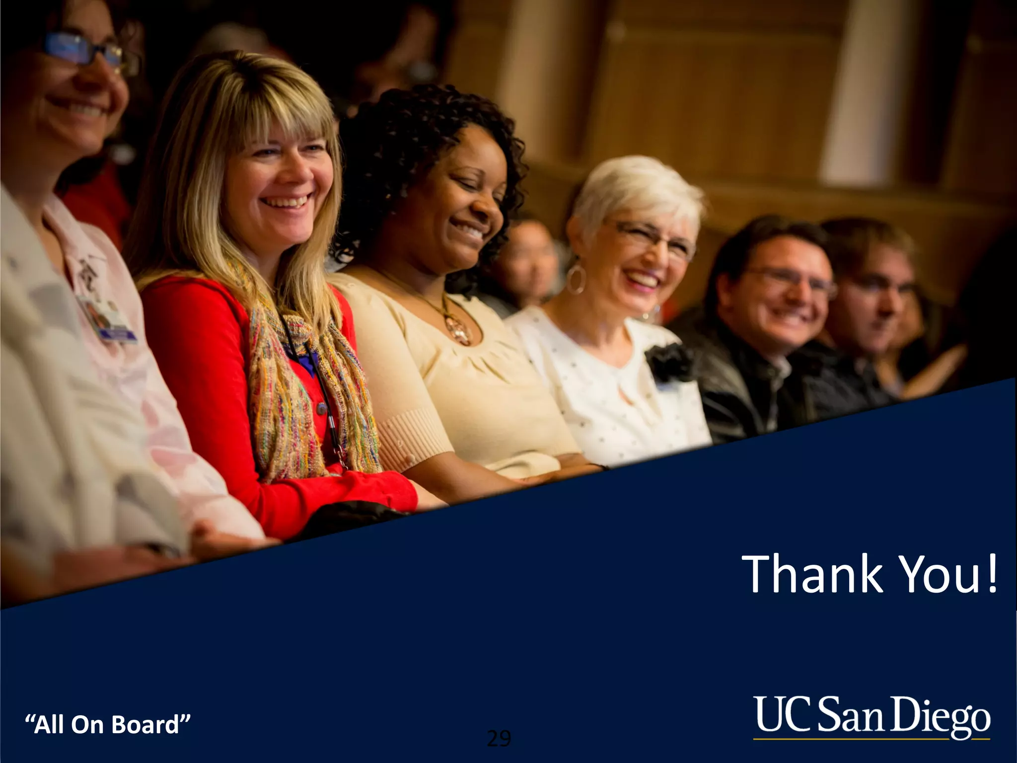 29
Thank You!
“All On Board”
 