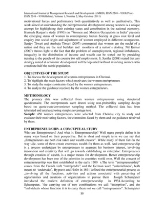 Success and growth of women entreprenrus in | PDF