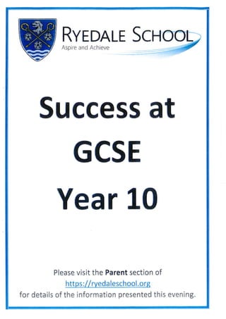 Ryedale School success at GCSE Year 10 