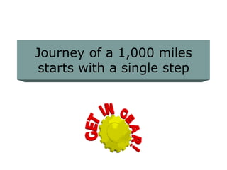 Journey of a 1,000 miles starts with a single step 